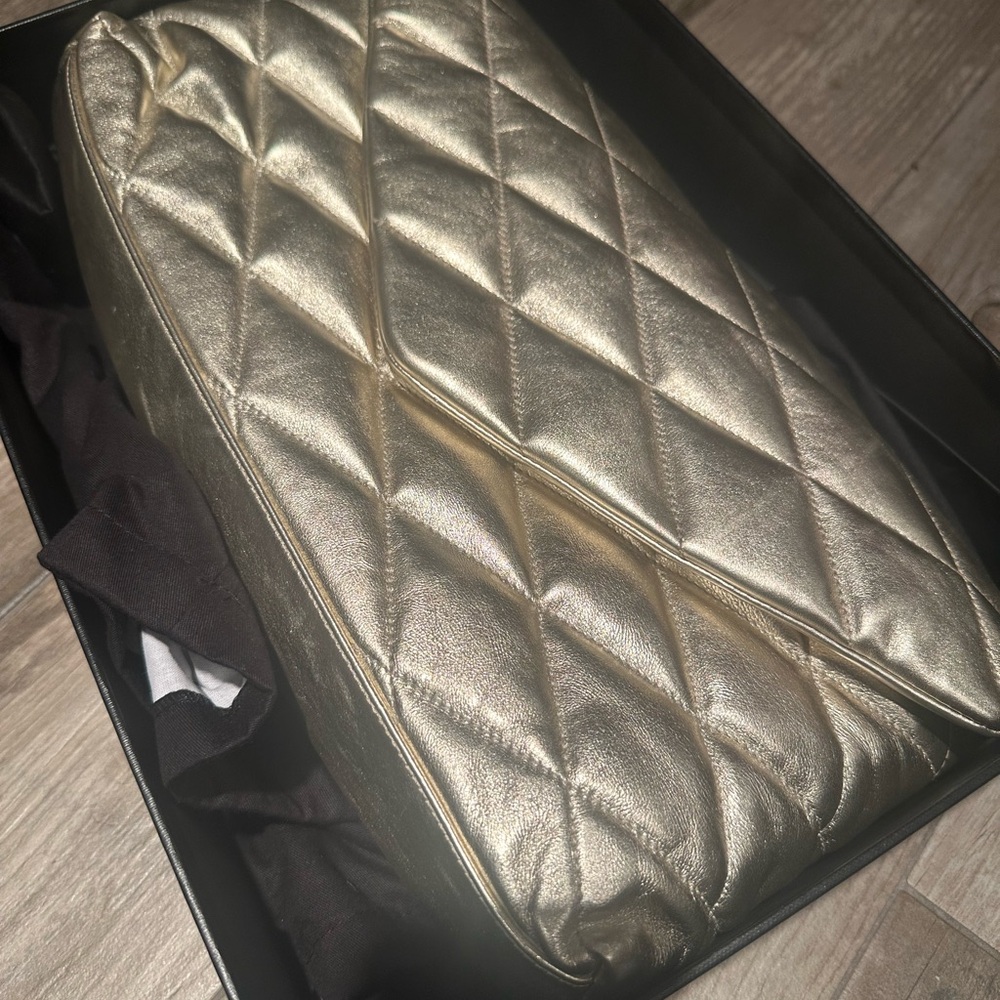 Yves Saint Laurent Platinum Puffer Bag